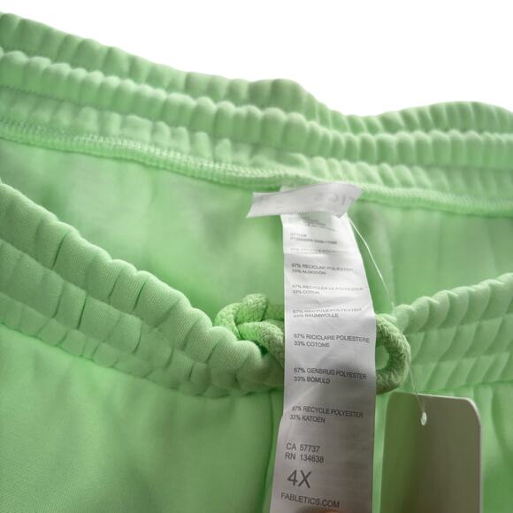 Fabletics Maddie Sweatpants 4X/22-24 Neon Green Fleece Joggers Relaxed Fit NWT - Picture 4 of 7